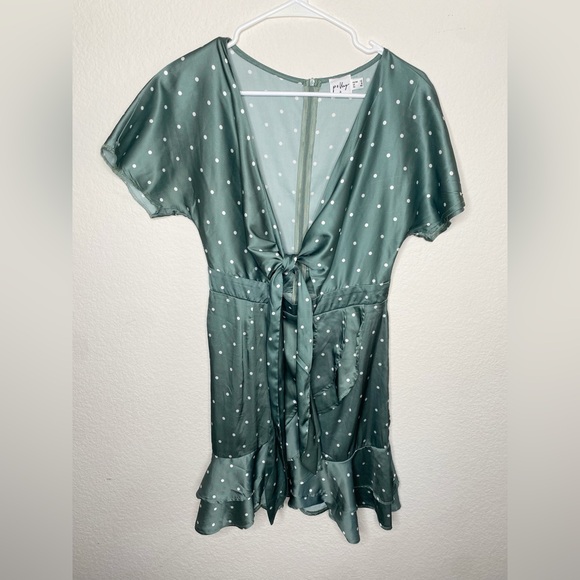 princess polly green polka dot dress princess polly her jewel green polka dot mini dress